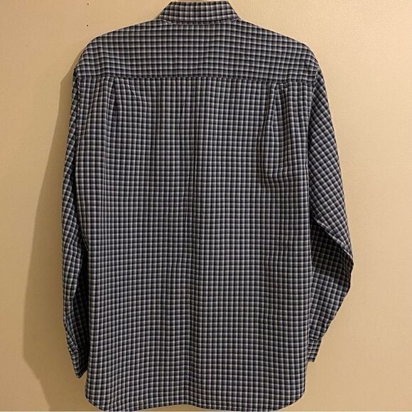 Columbia Sportswear Co. Button Down Long Sleeve Pocket Men’s XL Gray Blue Check - Picture 4 of 10